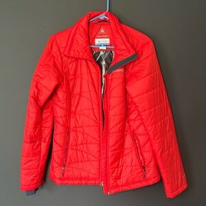 Womens Columbia puffer jacket omni shield red Medium MD